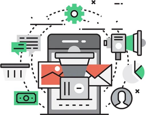 ASO optimization and app distribution solution illustration